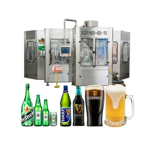 Đầy Đủ Tự Động Bia Chai Thủy Tinh Điền Máy Rượu Soda Nước Đóng Chai Dây Chuyền Sản Xuất 3 Trong 1 Monoblock Máy