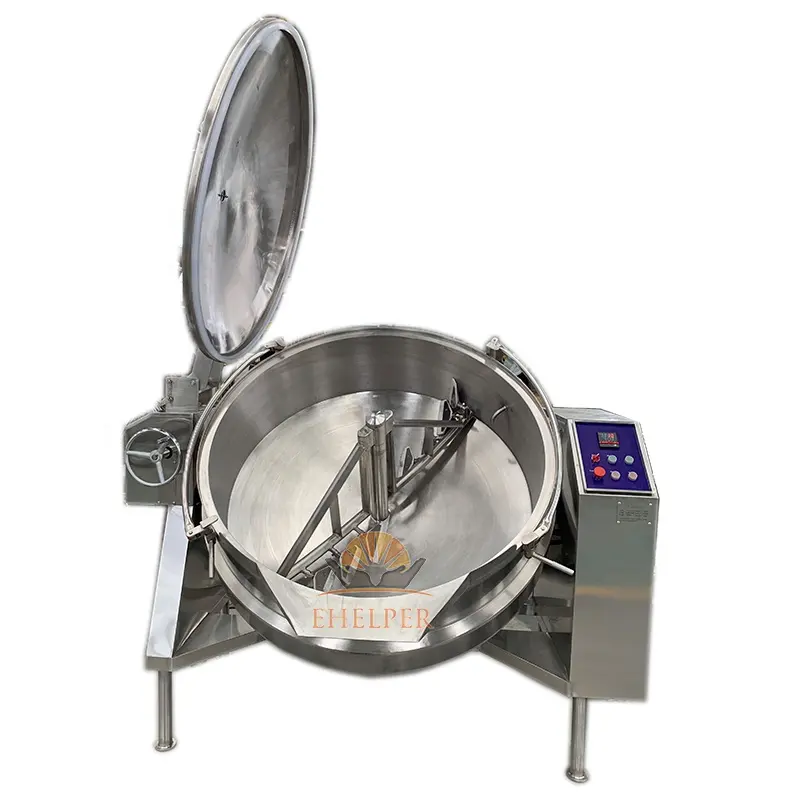 Automatically Control Mixing Speed Caramel Chili Sauce Cassava Flour Industrial Large Cooking Mixer Machine With Stirring