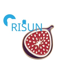 Broche en émail personnalisée en gros, motif figues et fruits, épinglette en métal, plante subtropicale, grenade, kiwi, figue, badge <span class=keywords><strong>de</strong></span> revers en émail - Product Image 2