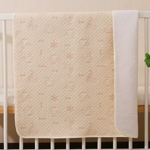 Grand <span class=keywords><strong>matelas</strong></span> à <span class=keywords><strong>langer</strong></span> imperméable et lavable en coton pour bébé, protège-<span class=keywords><strong>matelas</strong></span> respirant antidérapant et anti-fuite pour tout-petits - Product Image 4