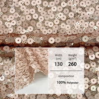 Usine en gros 100% polyester maille plusieurs couleurs paillettes tissu brodé pour robe de femme