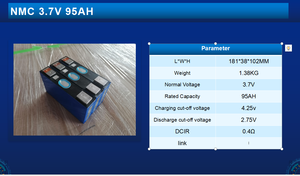 Nmc Ningde 3,7 V 92ah Blue LFP Prismatic Cell Times RV Alta calidad y gran capacidad <span class=keywords><strong>181</strong></span>*38*102mm Hhpower 1,38 KG CN;GUA - Product Image 4