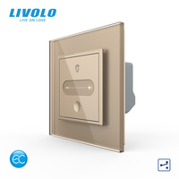 Interrupteur intelligent Livolo Matter à variation d'intensité, interrupteur mural bidirectionnel, norme européenne, appareil électrique, ligne neutre et ligne sous tension