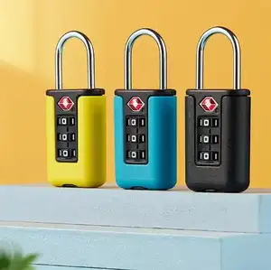 BBDHOME TSA8056 Mini Aanpasbaar Kofferslot met Wachtwoord, ABS Materiaal, 4mm Beugeldiameter, Kleurcombinatie, <span class=keywords><strong>TSA</strong></span> Code Hangslot - Product Image 2