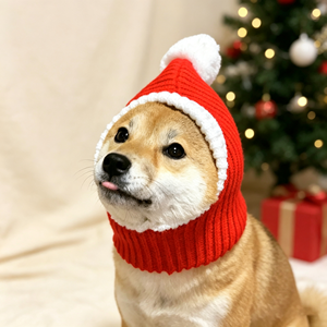 Nouveau design – Chapeau <span class=keywords><strong>de</strong></span> Père Noël en laine rouge pour animaux <span class=keywords><strong>de</strong></span> compagnie – Accessoires d'hiver pour chiens – Style Cendrillon – Nouvel An et Noël – Tailles S/M/L - Product Image 2