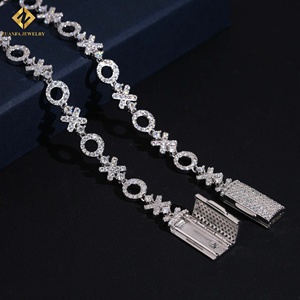 Shine Hio Hop Jewelry XO <b>Silver</b> <b>Bracelet</b> Moissnaite Diamond <b>Solid</b> 925 <b>Silver</b> Moissanite DVVS <b>Bracelet</b> GRA Certificate - Product Image 6