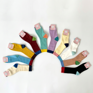 Chaussettes amples côtelées de qualité supérieure, style coréen, épaisses, séchage rapide, pour usage quotidien en automne, en coton peigné - Product Image 1