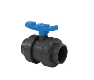 Factory Wholesale Manual Power General Application OEM Hot Sale All Sizes All Inches PVC Double Union Ball Valve