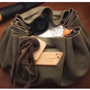 Wilderness survival kit, EDC <b>tool</b> bag, wallet, leather drawstring bag, <b>fire</b> starter bag, camping emergency kit - Product Image 4