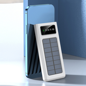 20000mAh Portable Solar <strong>Power</strong> <strong>Bank</strong> with LED Lights <strong>Waterproof</strong> Design and Built-in 4 Cables