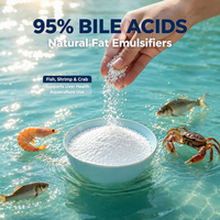 Émulsifiants naturels en poudre blanche 95% Acide bilique CAS 81-25-4 pour la croissance en aquaculture