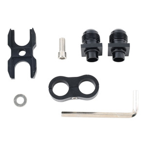 Mangueras de Combustible Trenzadas Negras + Kit Adaptador de Enfriador de Aceite para BMW E36 E46 M3 E90 E92 E93 335i FUH020-BK - Product Image 4