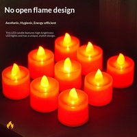 Vela Electrónica LED en Forma de Corazón de Material PP, sin Humo, de la Fábrica Huaien, para Decoración de Propuestas, Accesorio para la Creación de Escenas