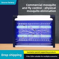 Lampe anti-moustiques électrique LED CXS SOLAR, à fixation murale, indice de protection IP33, PVC ignifuge, certifiée ROHS, garantie 1 an