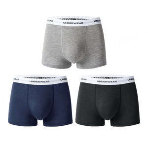 Bóxers de algodón para hombre, ropa interior transpirable con logotipo personalizado del fabricante - Product Image 3