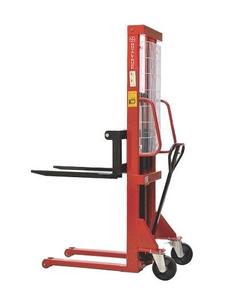 Nuevo Apilador Manual Hidráulico de Paletas BISON Modelo MHS1000-1.6 1000kg Rojo para Uso en Interiores con Ruedas de Goma - Product Image 6