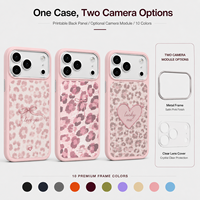 Individuell bedruckbare Handyhülle, Rohling zum Selbstgestalten, 2-in-1 abnehmbarer Kameralinsenrahmen, TPU PC magnetische stoßfeste Hülle für iPhone 17 18