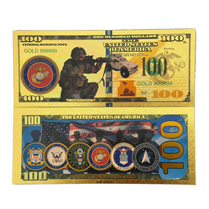 2026  6 Jenis Uang Kertas Amerika Angkatan Darat Berlapis Emas 24K untuk Koleksi - Product Image 2