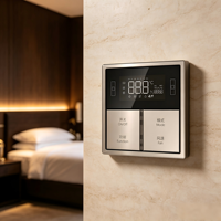 Panneau de contrôle de température intelligent Luenen KNX 3-en-1, modèle 80, IP20, matériau en cuivre de qualité supérieure, gravure personnalisée