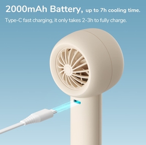 Dropshippng Couleur: Marron <span class=keywords><strong>JisuLife</strong></span> FA42 Petit ventilateur turbo portable rechargeable, 2000mAh - Product Image 2