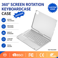 Étui clavier rotatif à 360 ° pour iPad Mini 6th 8.3 2021 avec clavier sans fil, porte-crayon, fonction veille/réveil automatique