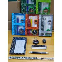 Lot de 4 perles de prière musulmanes Eid Tasbih avec boussole, compteur numérique 33 perles et stylo, coffret cadeau islamique pour enfants