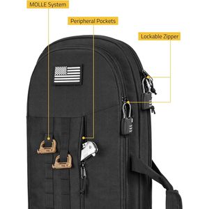 Cvlife - Estuche para rifle de 30 pulgadas con sistema Molle y cremalleras bloqueables para uso como mochila de caza - Product Image 6