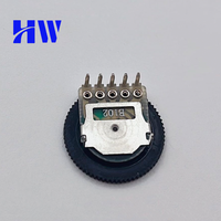 Potentiomètre DB-1001G 14x2mm 5 broches 10K Ohm à double cadran conique pour volume, potentiomètre à molette pour enregistreur