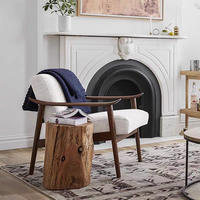 Chaise d'appoint moderne en velours vert Meubles de salon Fauteuil l Canapé simple en bois Chaise de détente nordique