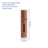Flacon pompe personnalisé pour nettoyant visage, crème pour les yeux, lotion, sérum, emballage cosmétique en plastique de luxe, conteneur de 100 ml pour soins de la peau