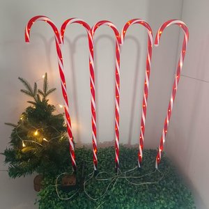 IP44 estilo estrella al aire libre Navidad jardín decoración resistente a la intemperie paisaje lámpara bastón diseño <span class=keywords><strong>Solar</strong></span> LED bastón de caramelo Luz - Product Image 3