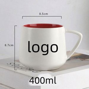 Mug en céramique minimaliste - Tasse à eau de bureau personnalisée avec logo imprimé pour cadeaux d'entreprise d'hôtel et promotion quotidienne - Cadeau léger - Product Image 3