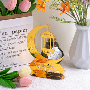 Eid Mubarak musulmán Kareem adornos dorados decoración DIY para fiesta de Ramadán artesanía de escritorio 2024 actividades de Ramadán Mubarak Ramad - Product Image 3