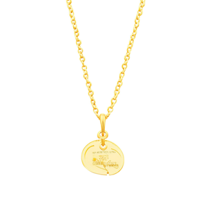 Collier en acier inoxydable avec pendentif double face Aquarius de 1,5 cm pour femme - Product Image 1