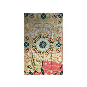 Vintage Kantha Suzani Embroidered Cotton Square <b>Shawl</b> Handcrafted Lightweight Traditional Floral <b>Wrap</b> Daily Use - Product Image 1