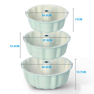 Moldes de pastel de gasa para postres de Pilar convexo Diy, 3 uds., latas para hornear de acero al carbono, sartén para rosquillas antiadherente, moldes para pasteles estriados Gugelhupf - Product Image 6