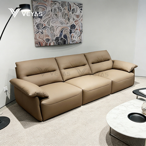Sofá Seccional Reclinable de Tres Plazas Moderno de Zhejiang, Hecho a Medida, de Cuero Genuino, Relleno de Esponja, Ecológico y Duradero, para Apartamentos y Hoteles - Product Image 6