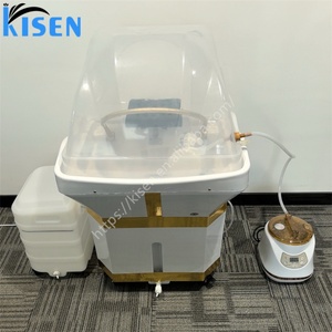 Kisen 2025 – Évier de lavage mobile et portable sans plomberie, avec machine de fumigation pour thérapie capillaire, réservoirs d'eau de 60L et 18L – Vente chaude, MOQ 1 - Product Image 2