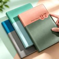 Agenda annuel, quotidien et mensuel de haute qualité avec logo personnalisé, couverture rigide en cuir PU, pour cadeaux d'affaires, cadeaux personnels