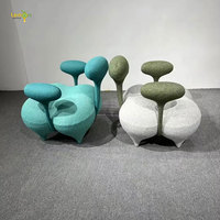 LEMON FURNITURE Chaise d'appoint en mousse injectée de forme unique Chaise à dents pour les fêtes et les événements