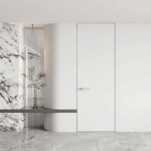 Pintu kayu padat gaya Modern klasik mewah, bingkai Panel pintu tidak terlihat tahan angin buatan <span class=keywords><strong>China</strong></span> - Product Image 1