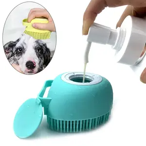 Haustier pflege zubehör Hunde bade bürste Haustier dusch bürste weiche Sicherheits silikon bade produkte für Hunde haustiere