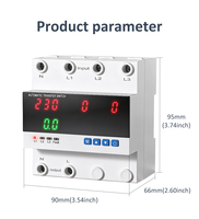 Commutateur de transfert automatique (ATS) 3 voies sur rail DIN 220V pour alimentation de secours de générateur solaire et réseau électrique
