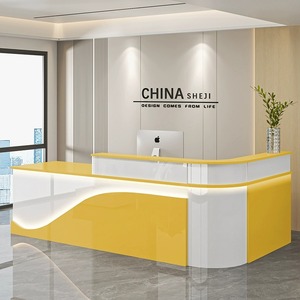 Empresa Recepção Curvo canto cozimento bar Shopping center Hotel restaurante bar balcão High-end service desk caixa registradora