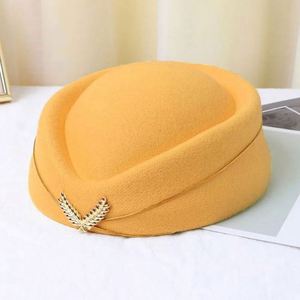 Accessoires de mode en gros : Chapeau Fedora décontracté uni pour hôtesse de l'air, style aviateur vieilli, idéal pour le quotidien - Product Image 6