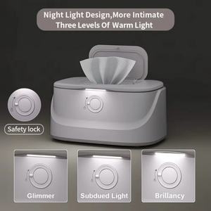 Calentador de Toallitas Húmedas para Bebés de Gran Capacidad, Lámpara Nocturna, Calentador Portátil de Temperatura Constante, Dispensador de Toallitas Húmedas - Product Image 5