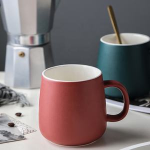 Mark แก้วเซรามิก,ภาชนะใส่เครื่องดื่มสำหรับคู่รักชายหญิงแก้วน้ำดื่มแบบเรียบง่ายพร้อมที่จับ - Product Image 4