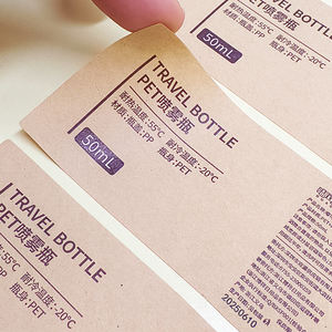 Label Kertas Kraft Logo Kustom Harga Pabrik, Stiker Label Persegi Panjang Kosong Perekat Sendiri Ukuran Kecil - Product Image 5