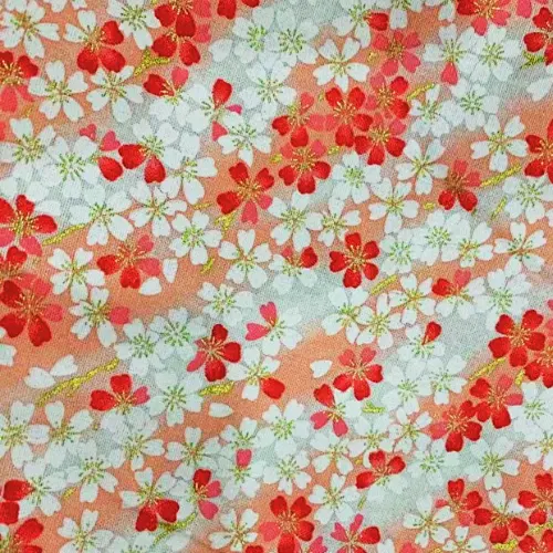 Liberty Tana London Digital impreso césped algodón tela naranja Floral japonés Bandana Hijab regalo envoltura Furoshiki Ankara cera