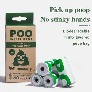 Bolsas para excremento de mascotas estilo básico PE, bolsas para desechos de perro, 4 rollos de bolsas planas a bajo precio - Product Image 5